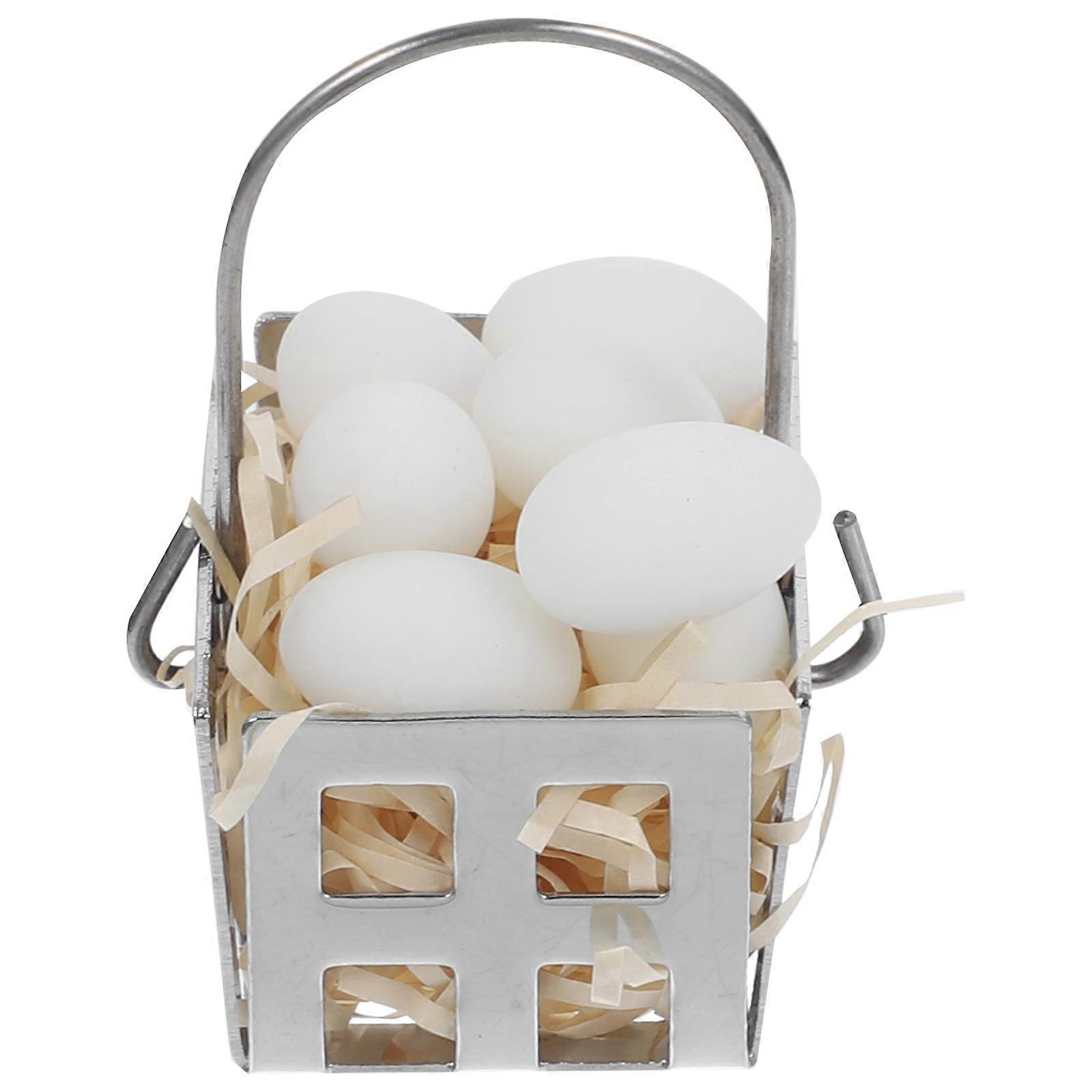 Fake Eggs To Decorate Micro Landscape Miniature Models 1.1×0.8×1.7in Decorative 1 Set