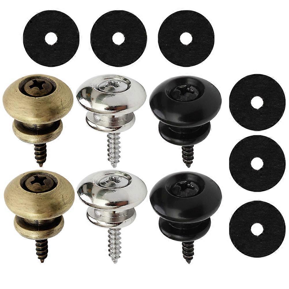 Guitar Strap Locks Guitar Strap Lock Button for Acoustic Electric Bass 6Pcs