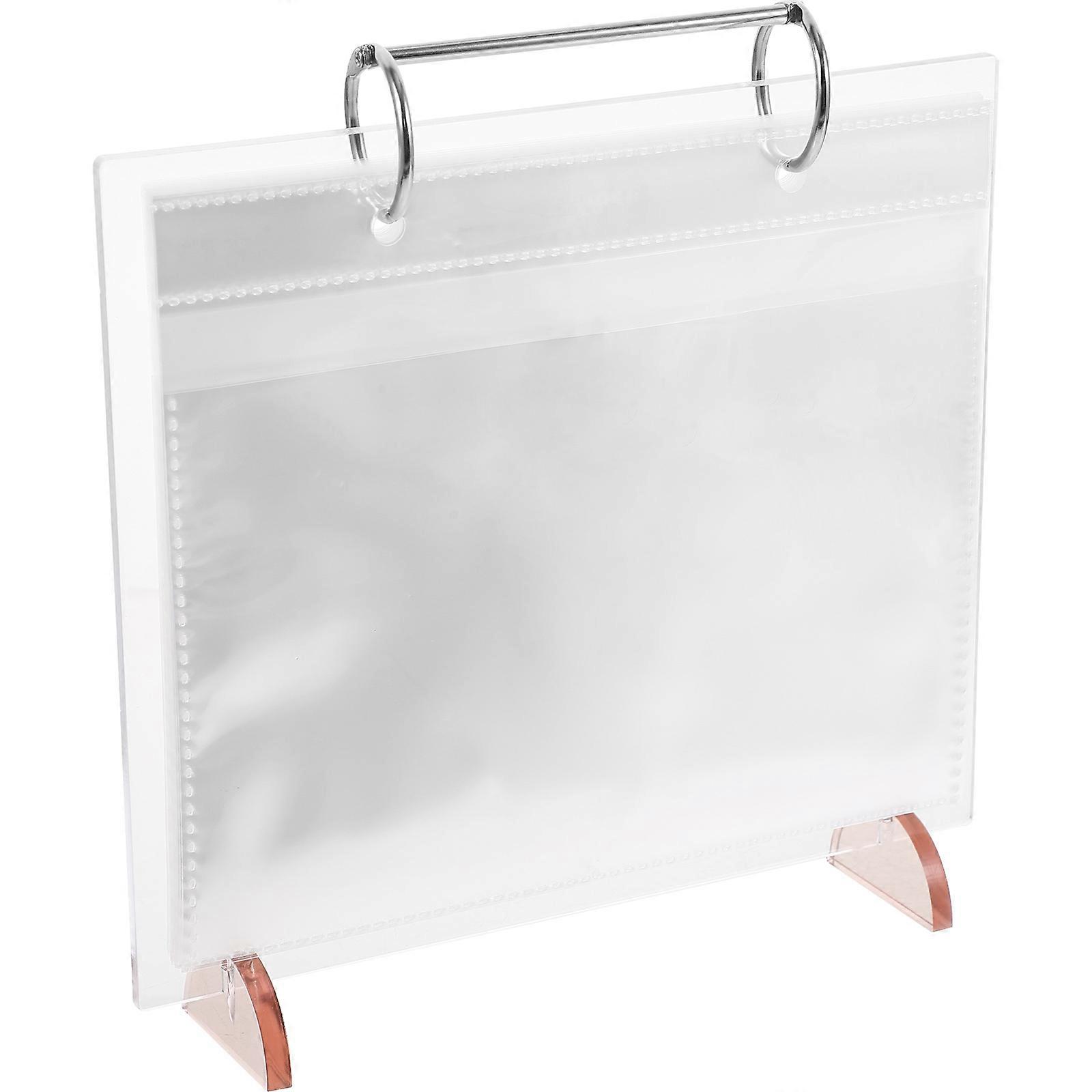 Transparent Acrylic Photo Frame and Sign Display Holder for Decor Multi Functional Storage Keeps Desk Neat 4.72x3.15 Inches