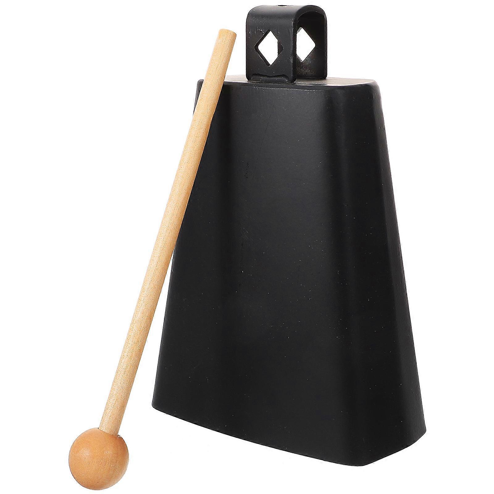 Metal Cowbell Musical Instrument Hand Bell with Stick – Lightweight, Portable Design for Practice & Performance, Crisp Sound for Music Enthusiasts &