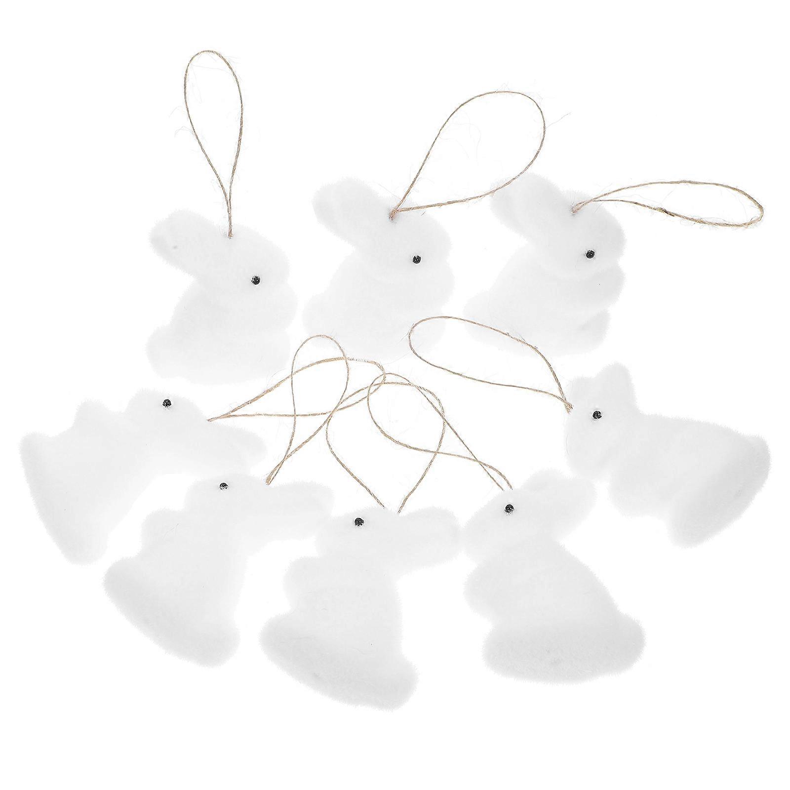Rabbit Hanging Ornaments Easter Tree Decor Bunny Shape Home Decorations Sturdy Materials Easy Installation 12Pcs