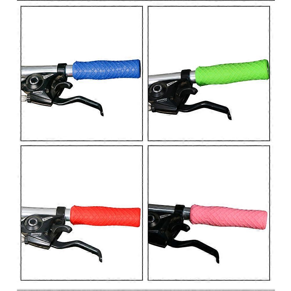 Bike Handles Grips Ergonomic Support Non Slip For Mountain Bike Electric Bike Green 12.3*3*3cm 1 Pair