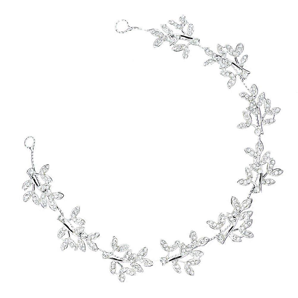 Elegant Wedding Rhinestone Headband in Silver Alloy for Decor Lightweight and Comfortable Fits All Hair Lengths 0.5 Inch Wide