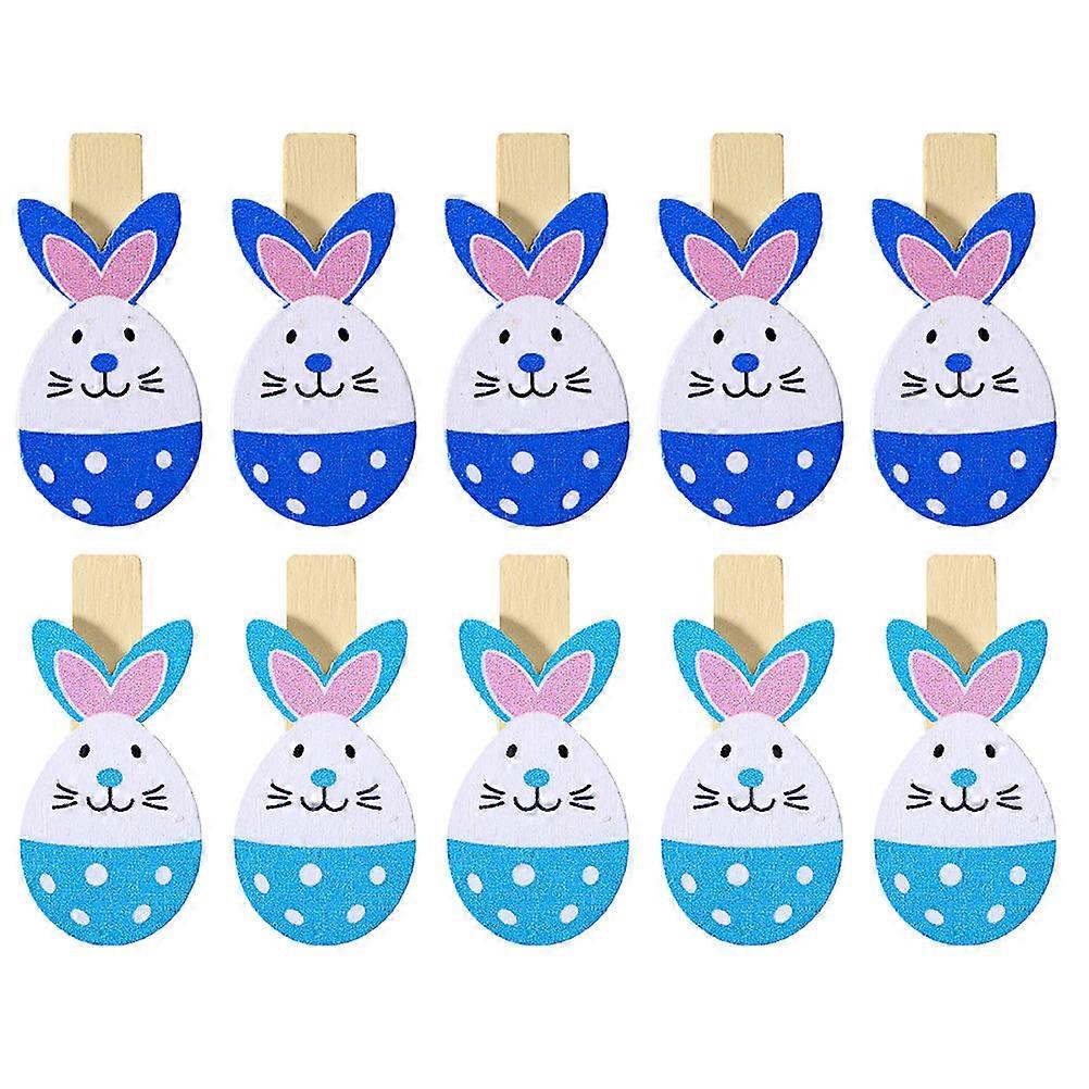 Easter Bunny Wooden Photo Clips 48Pcs For Photography Enthusiasts Assorted Color Bunny Shape Decorative Display
