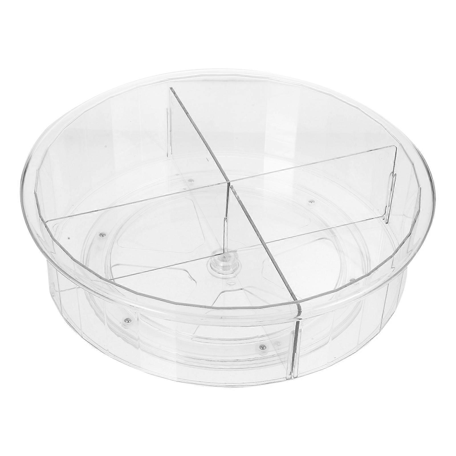 Acrylic Rotating Storage Tray for Kitchen Bathroom and Cosmetics 7 Inch Round