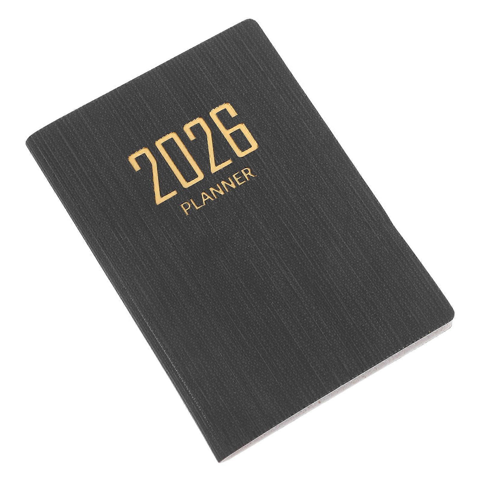 Pocket Notepad Weekly Planning Notebook For School Office Travel Minimalist Design Black 1Set