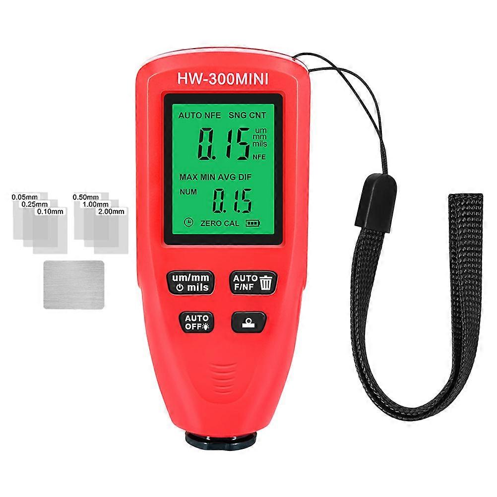 maling belægning tykkelse måler bil tykkelse måler til bil med rød farve 9,50x4,00x2,20cm 1 pakke