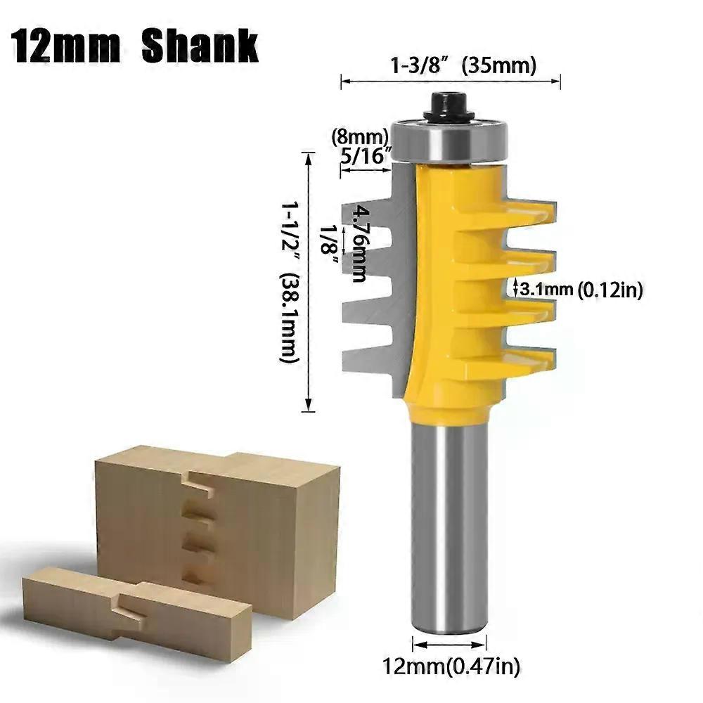 8mm 6mm 1/4 inc Shank Rail Reversible Finger Joint Glue Router Bit Cone Tenon Woodwork Cutter Power Tools Wood Router Cutter
