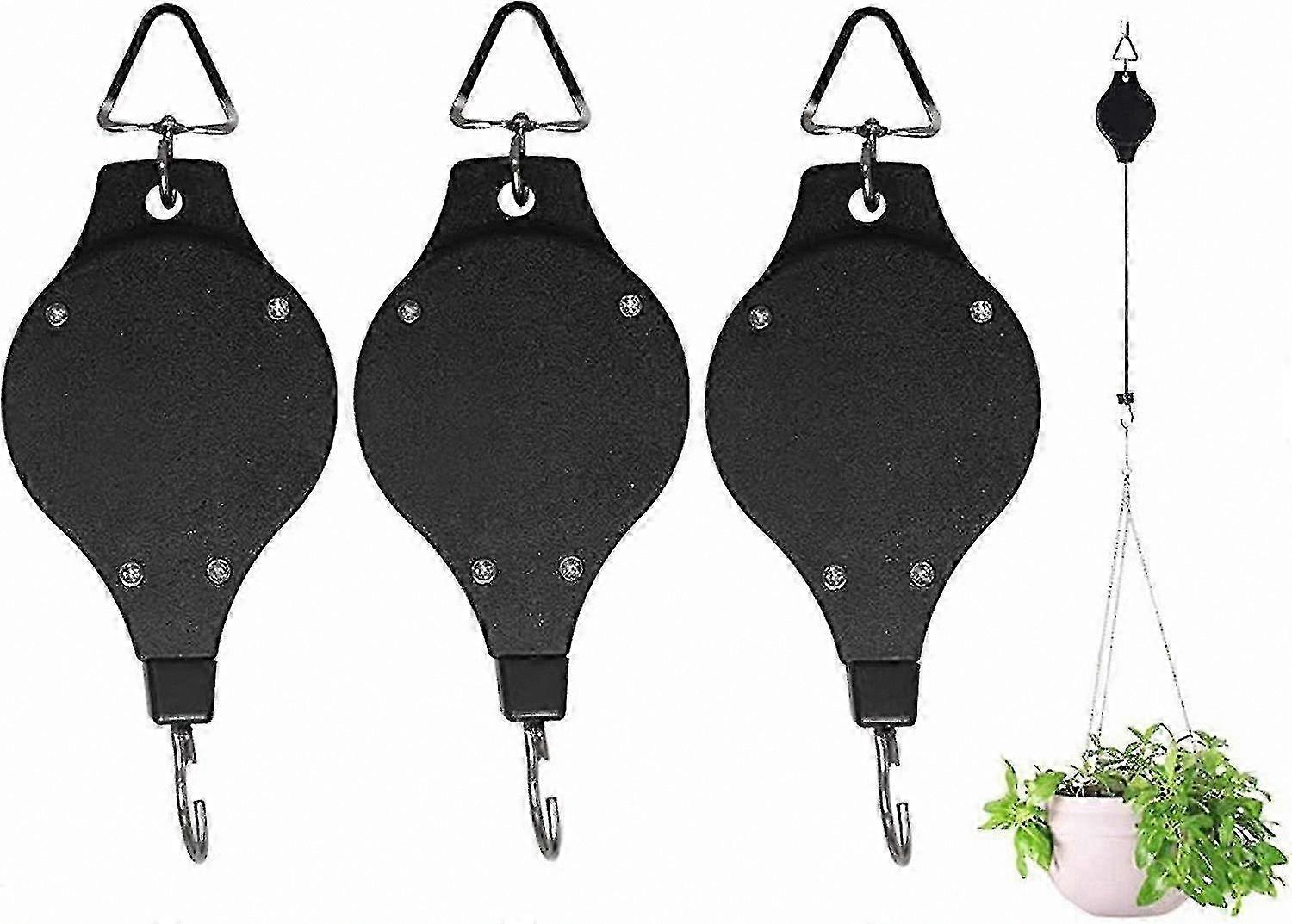 Retractable Plant Hook with Adjustable Range for Hanging Flower Baskets and Garden Use