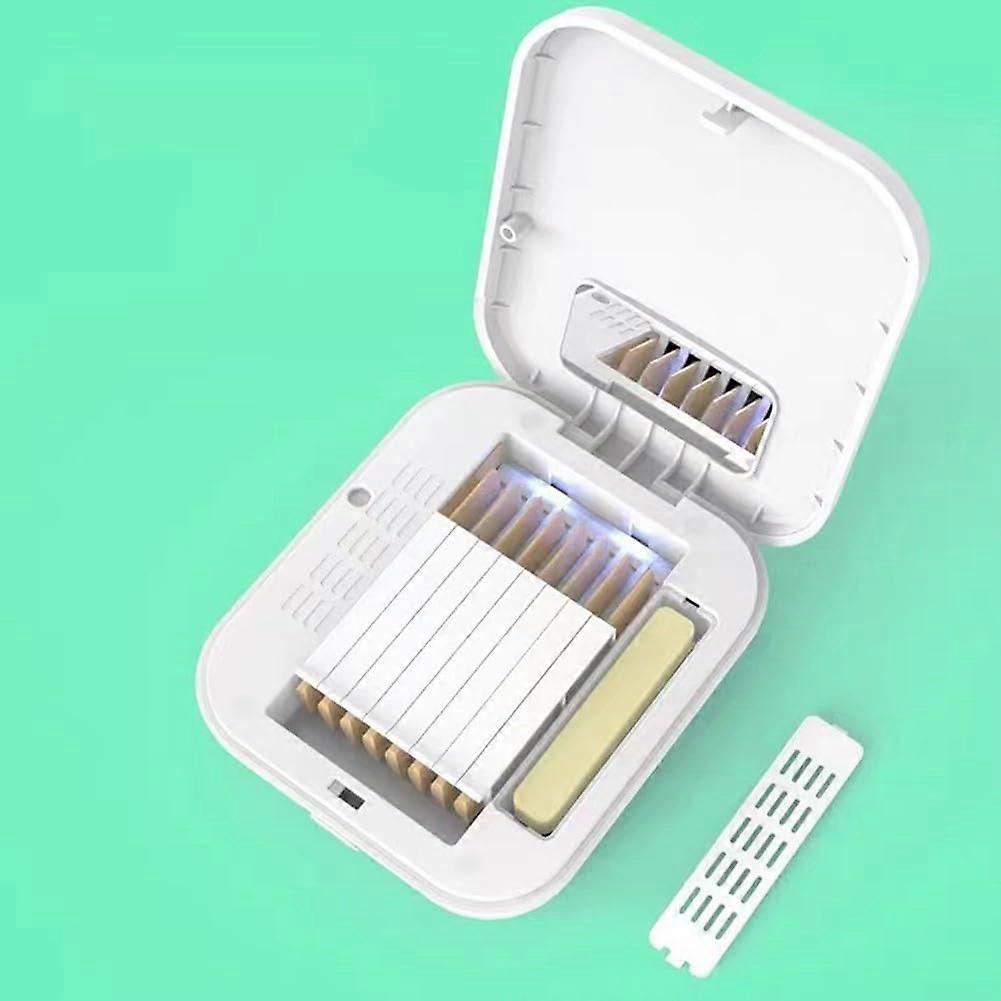 Reed Case Saxophone MultiInstrument Reed Storage Case Reed Moisturiser Case to Hold 8 Pieces Saxophone and Clarinet Reeds (White)