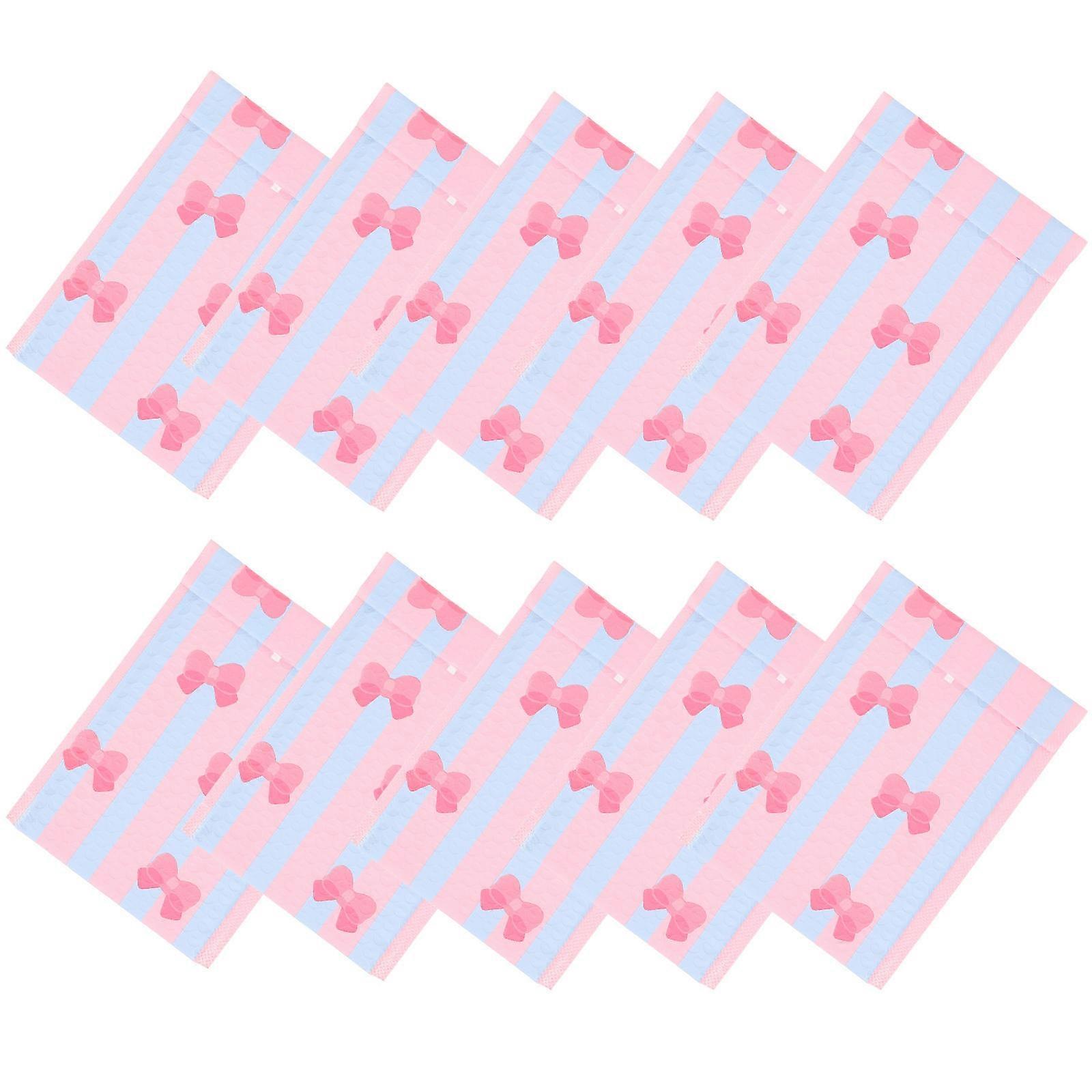 10Pcs Compact Shape Shockproof Packaging Bags Bow Pattern For Logistics Packaging 24X15Cm Reliable Protection