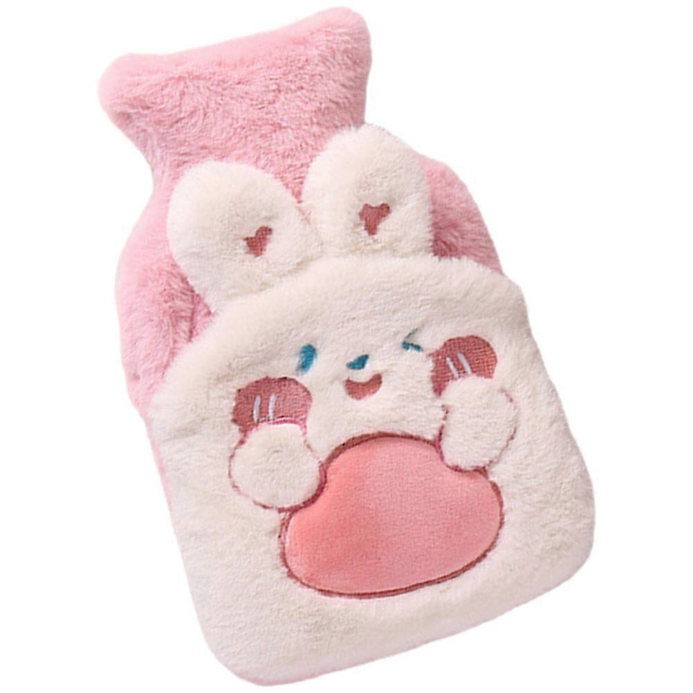 Refillable Hot Water Bag With Plush Cover For Women And Children In Pink Color That Relieves Muscle Soreness 1Pack
