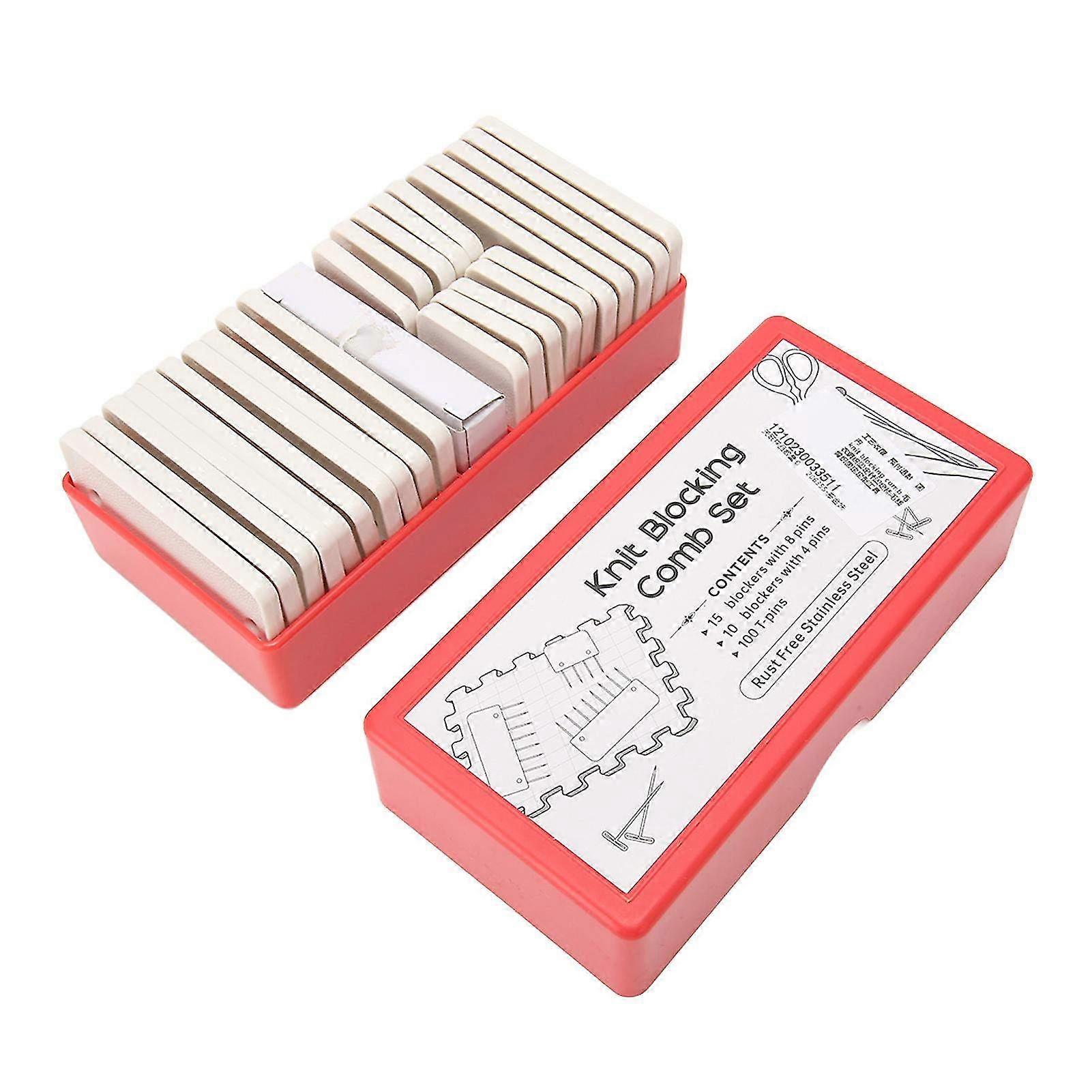 Knit Blocking Comb Set - Time-Saving Knitting Blocker Pins for Crochet & Needlework Projects - Essential Tool for Perfect Finishes