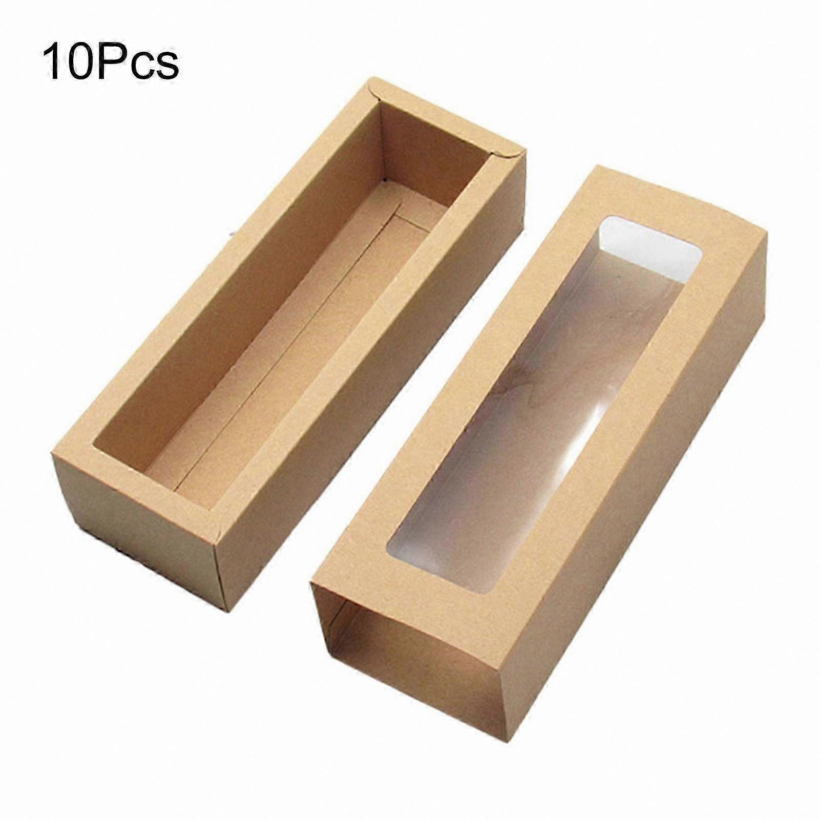 Clear Window Bakery Boxes - Pack of 10 for Cake, Cookies, and Party Gifts