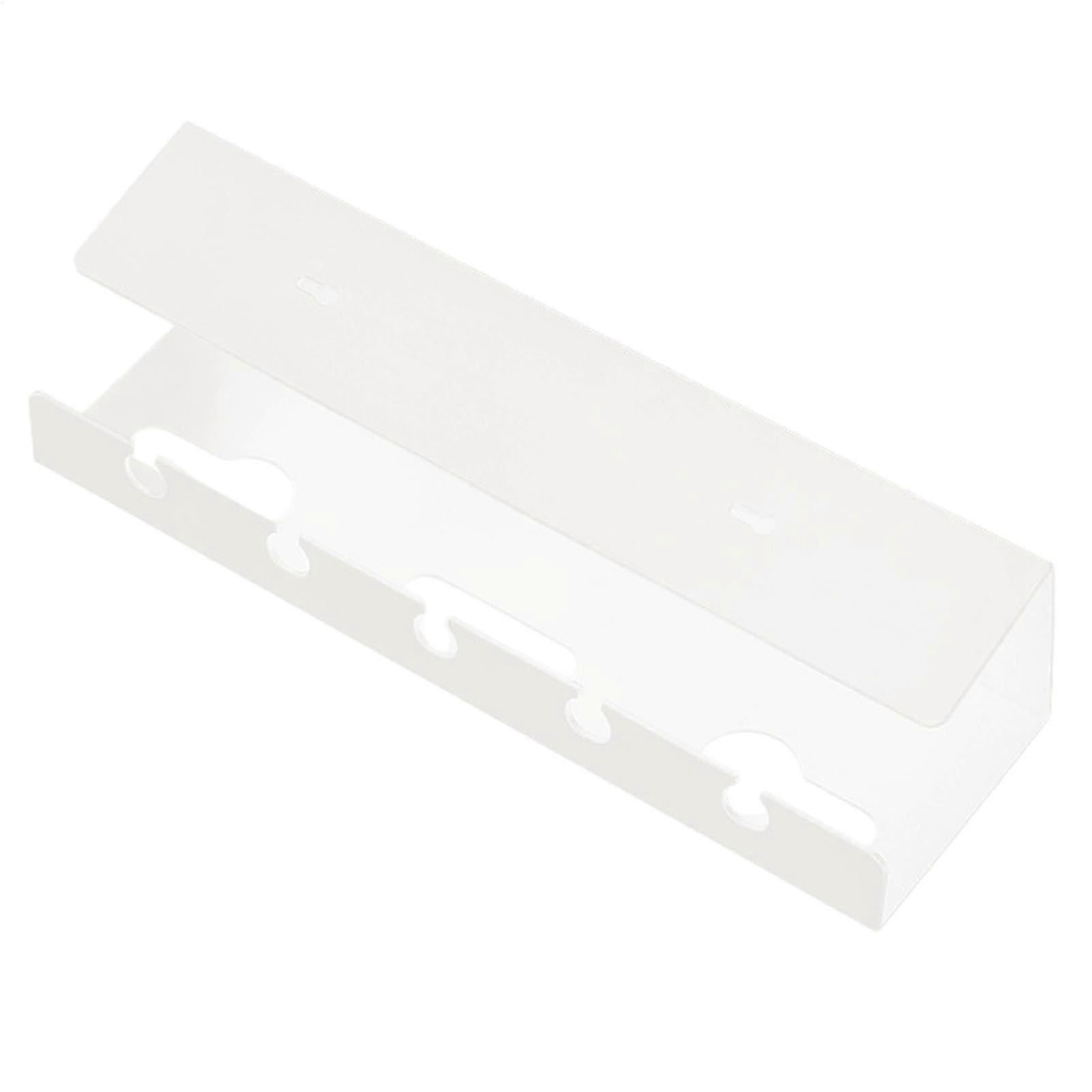 Under Desk Cable Management Organiser, White Network Box for Home, No Drilling Design, Subt Table Wire Rack