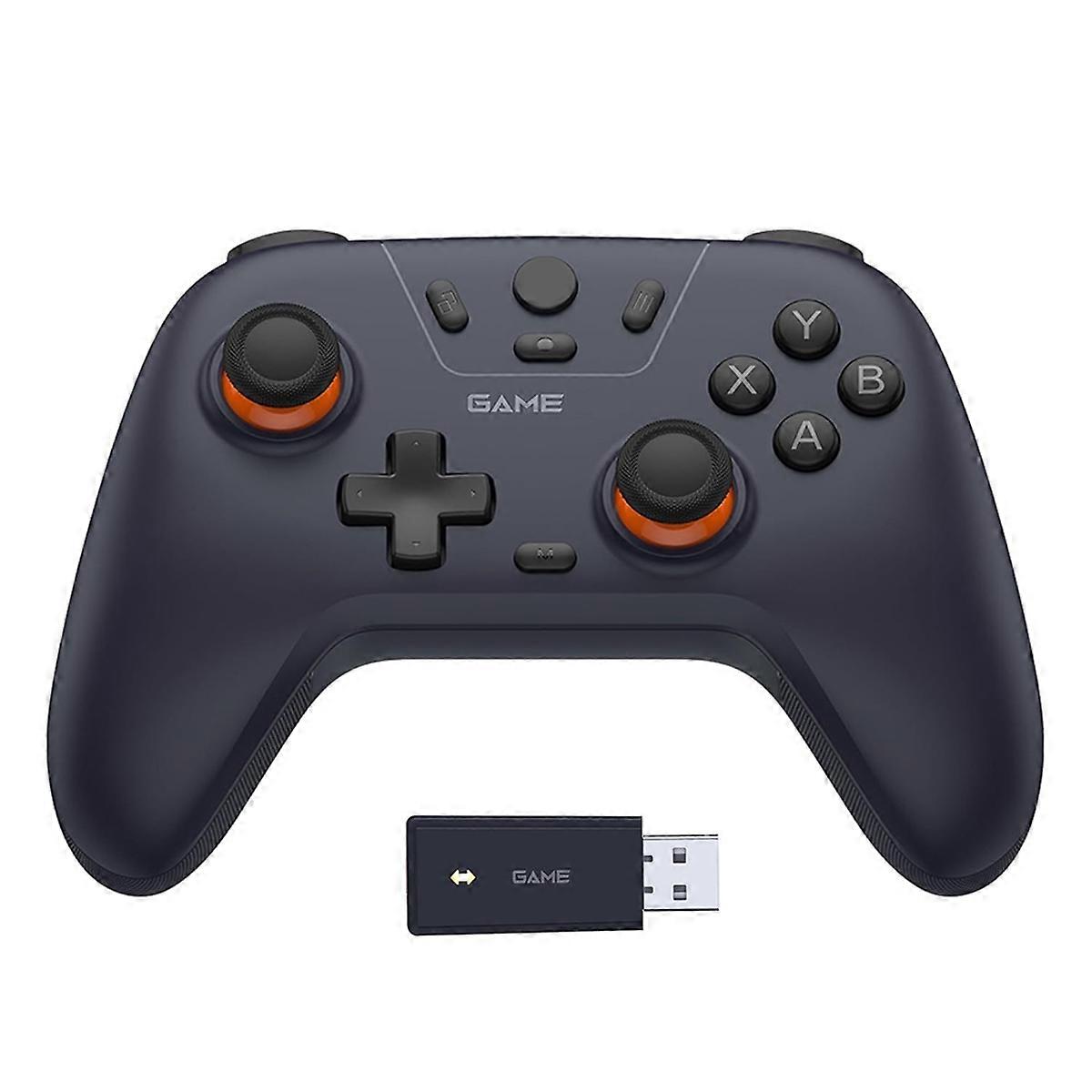 T4 Lite Wireless Controller Gamepad with Hall Effect Sensor for IOS Android PC W/ Receiver Black