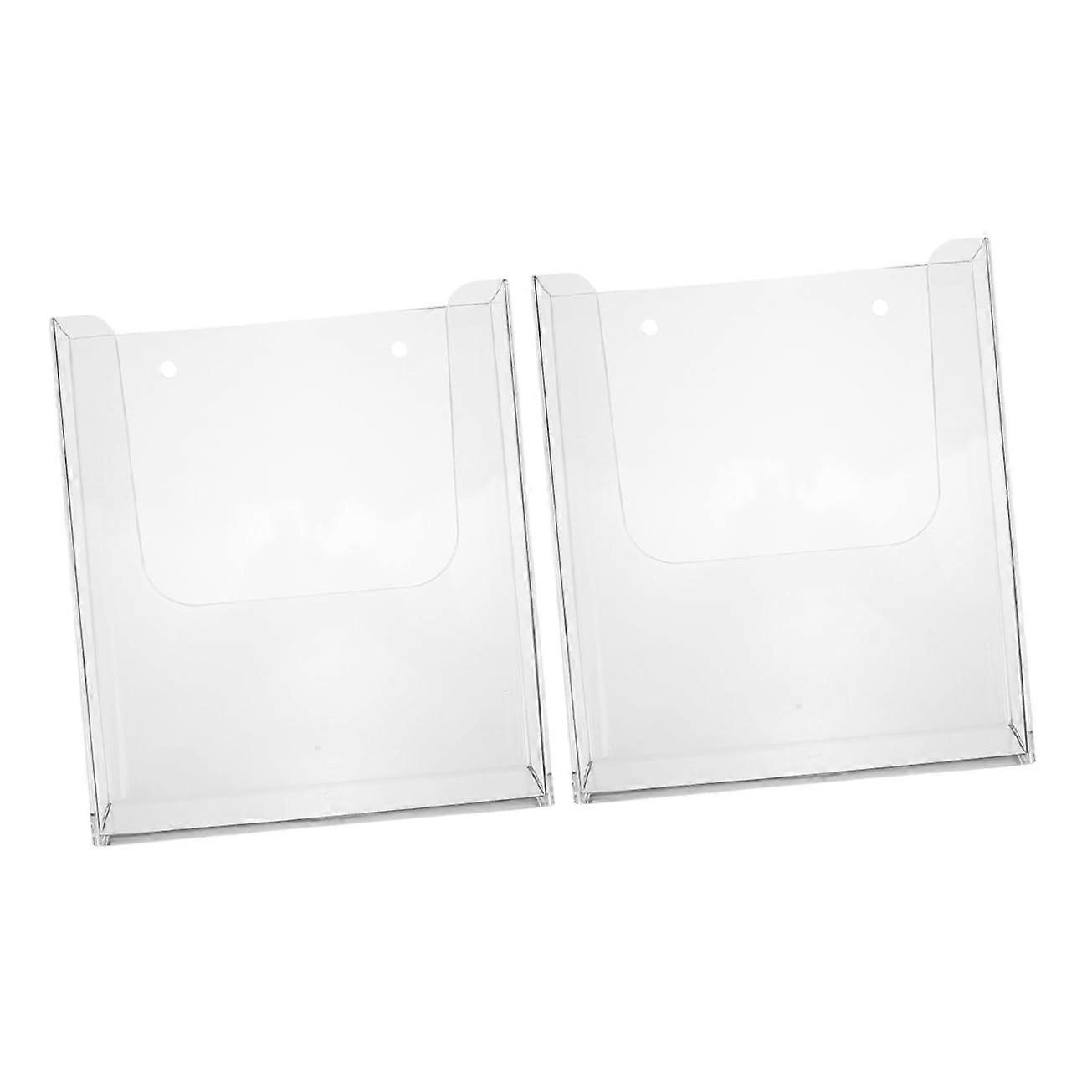 Wall-Mounted Brochure Holder Set of 2, Durable Magazine Organizer for Office and Home, Stylish Document Display Rack