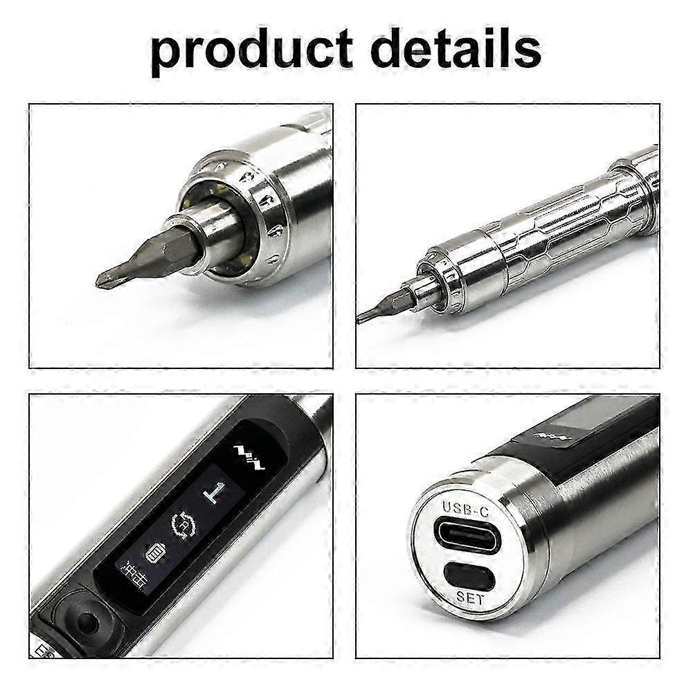 MINIWARE ES15 Intelligent Motion Control Electric Screwdriver Handheld Portable Screwdriver High Precisions Cordless Screwdriver with OLED Display LED