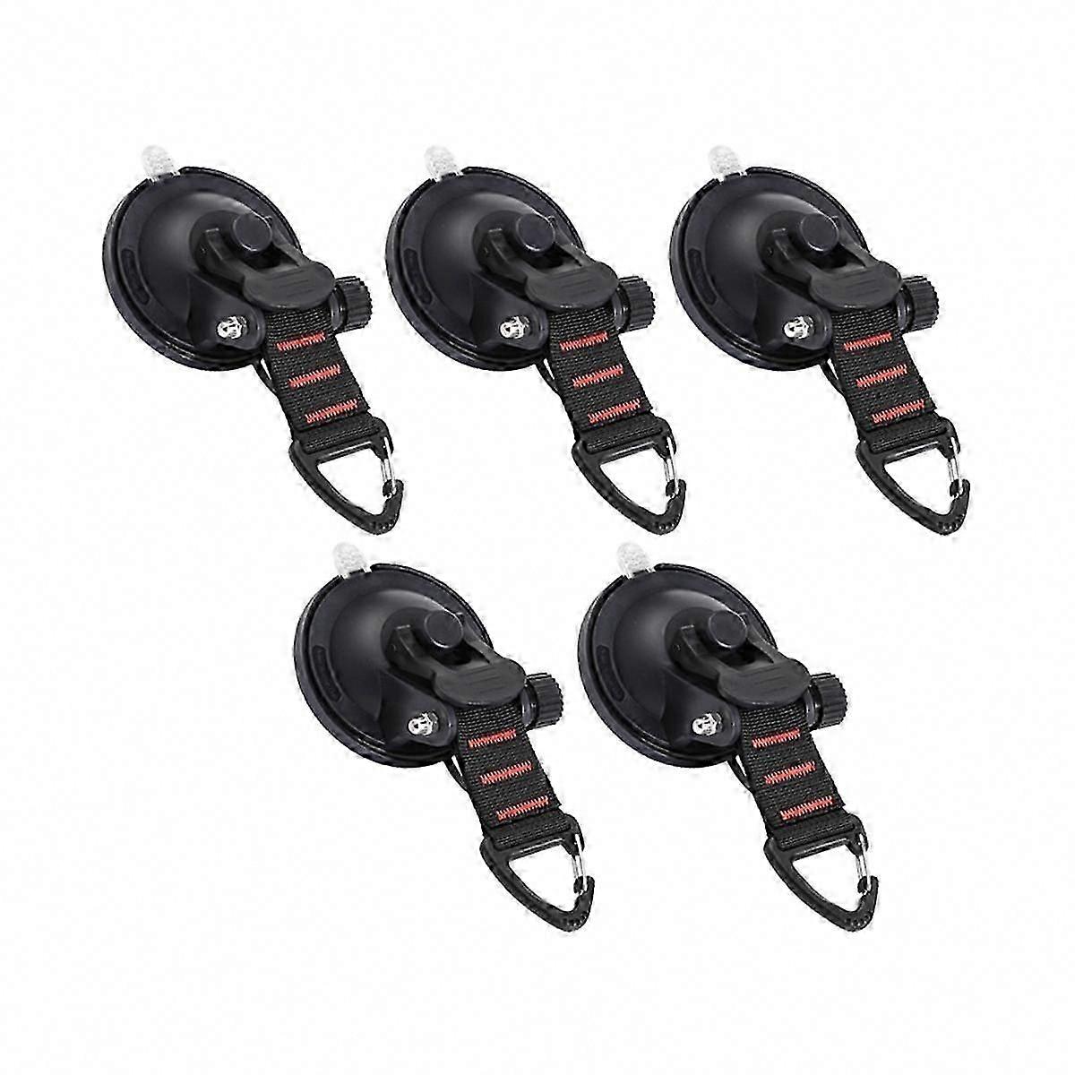 5Pcs Heavy Duty Suction Cups for Camping, Home, Car - Multipurpose Hooks & Anchors