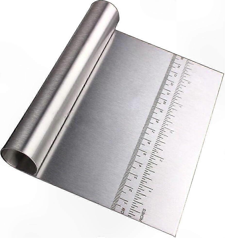 Stainless Steel Dough Scraper Cake Pizza Cutter Pastry Bread Separator Scale Knife