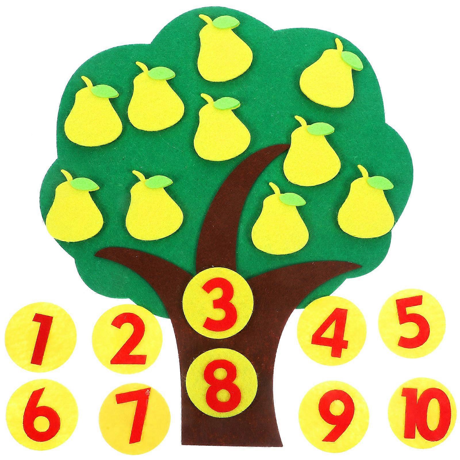 Digital Cognitive Pairing Number Toy for Kids Assorted Color Non-Woven Educational 1 Set