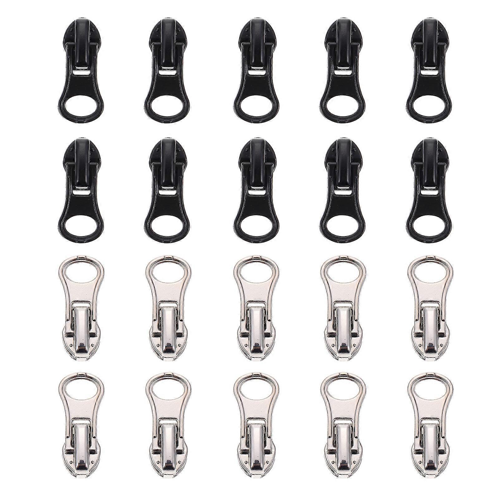 Zipper Slider Fixer Automatic Puller Head for Travel Suitcases Premium Nylon Assorted Color Replacement 20Pack