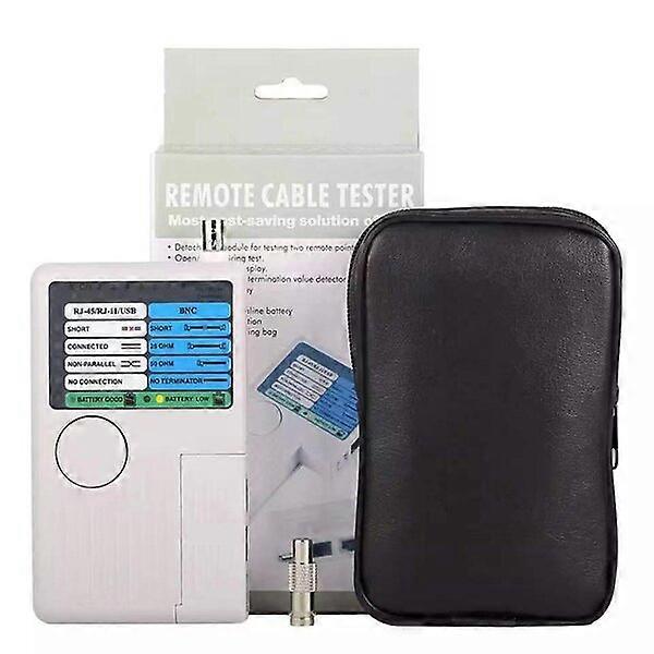 Multifunctional tester, 4-in-1, for testing network cables, telephone cables, etc.