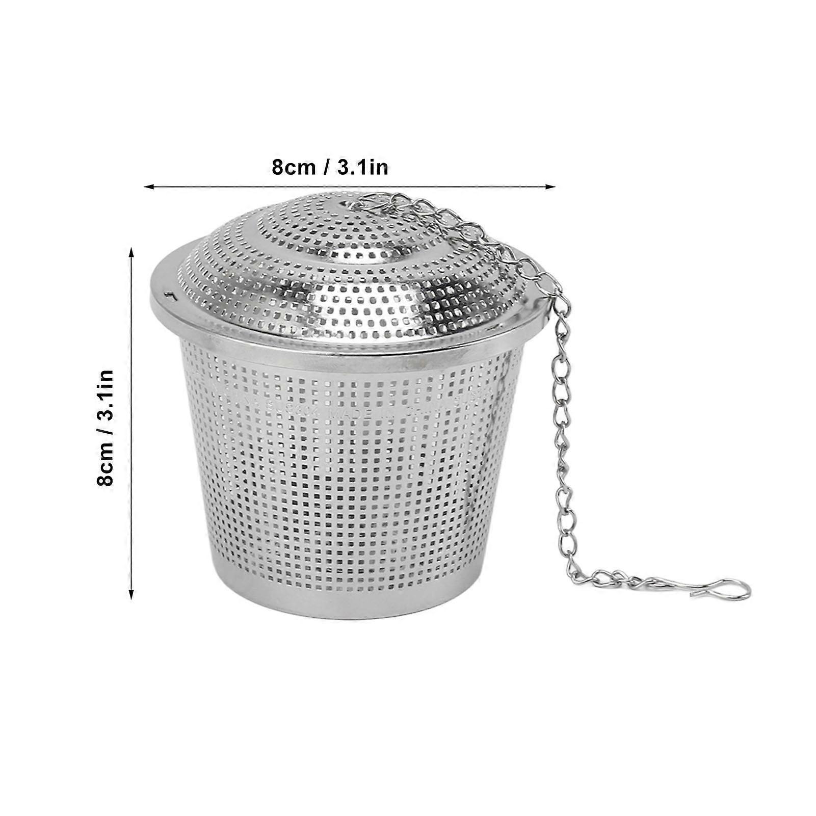 Extra Fine Stainless Steel Tea Infuser 8x8cm with Chain Hook