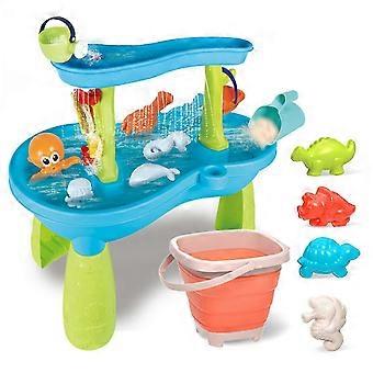 Kids Water Table for Toddlers 2-Tier Water Table Outdoor Toys for Toddlers Boys Girls Water Sand Activity Tables Summer Outdoor Water Toys for Outside