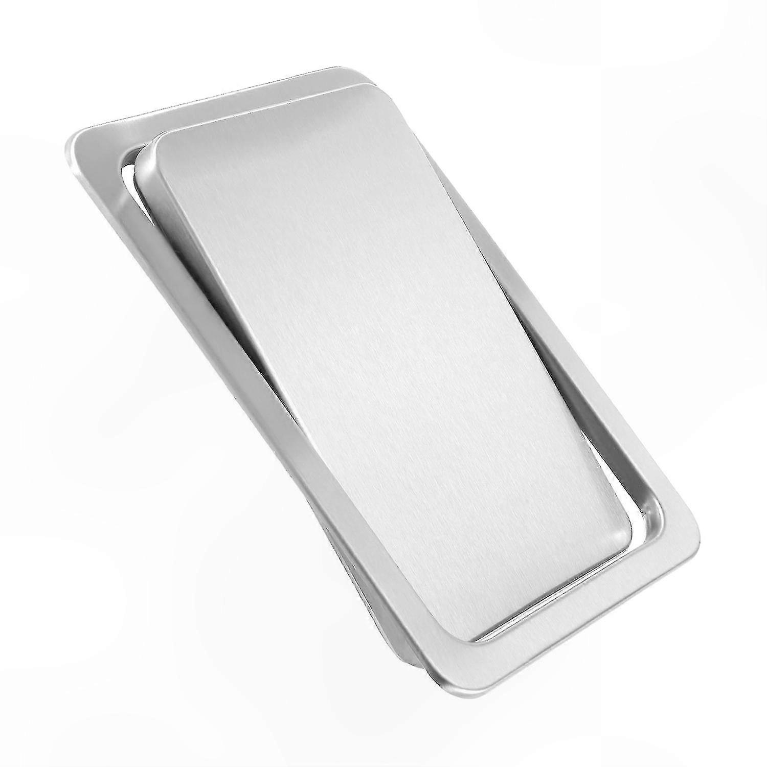 Trash Can Lid with Stainless Steel Flap and Integrated Stability for Waste Bin Cover