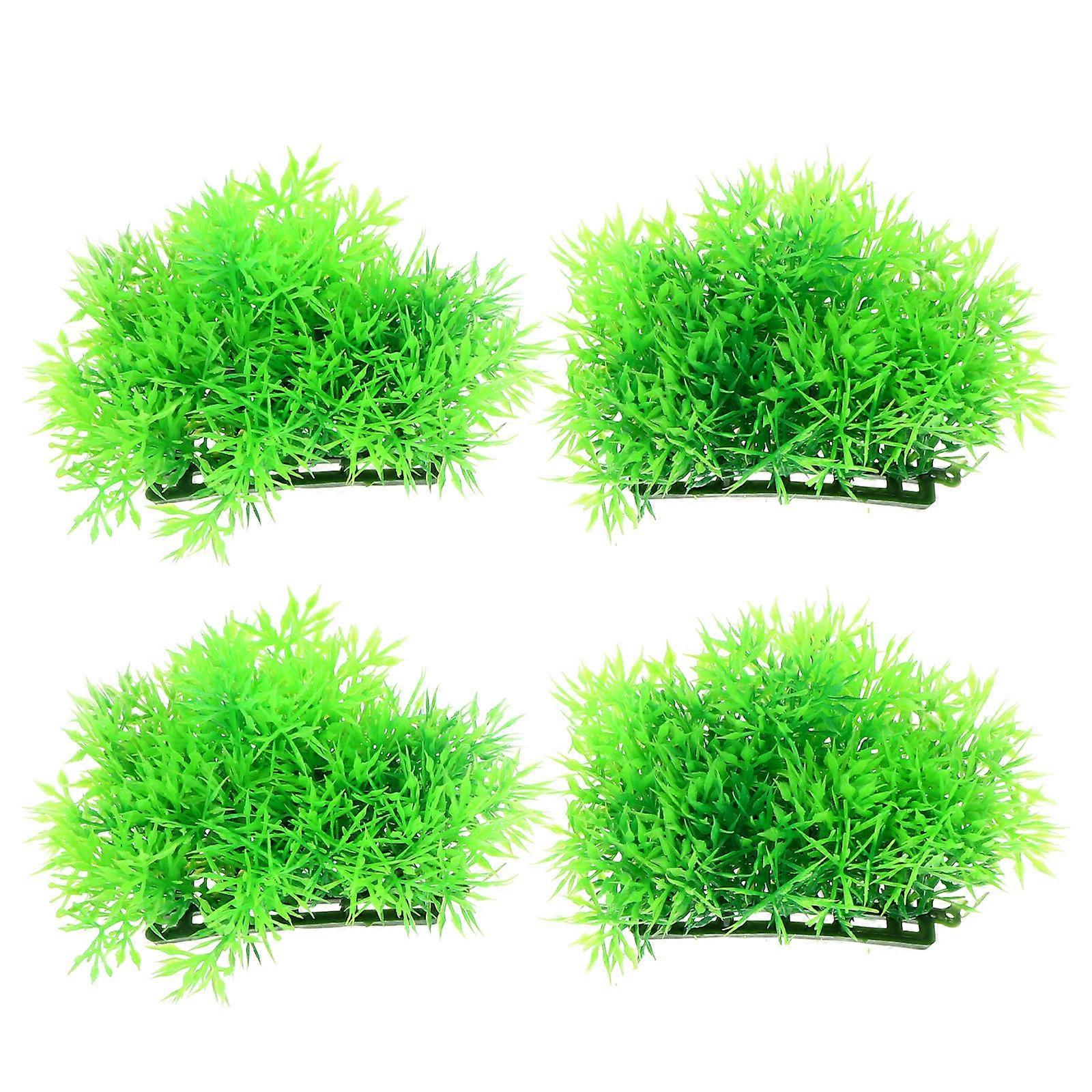 Artificial Water Grass for Decor Vivid Aquatic Plant Made of Plastic Green Color Suitable for All Environments 4Pcs