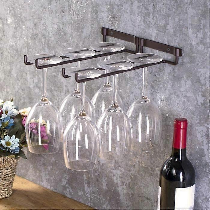 Hanging Glass Holder - Essential - Set of 4 - Practical Storage - For Under Shelf - Stemware