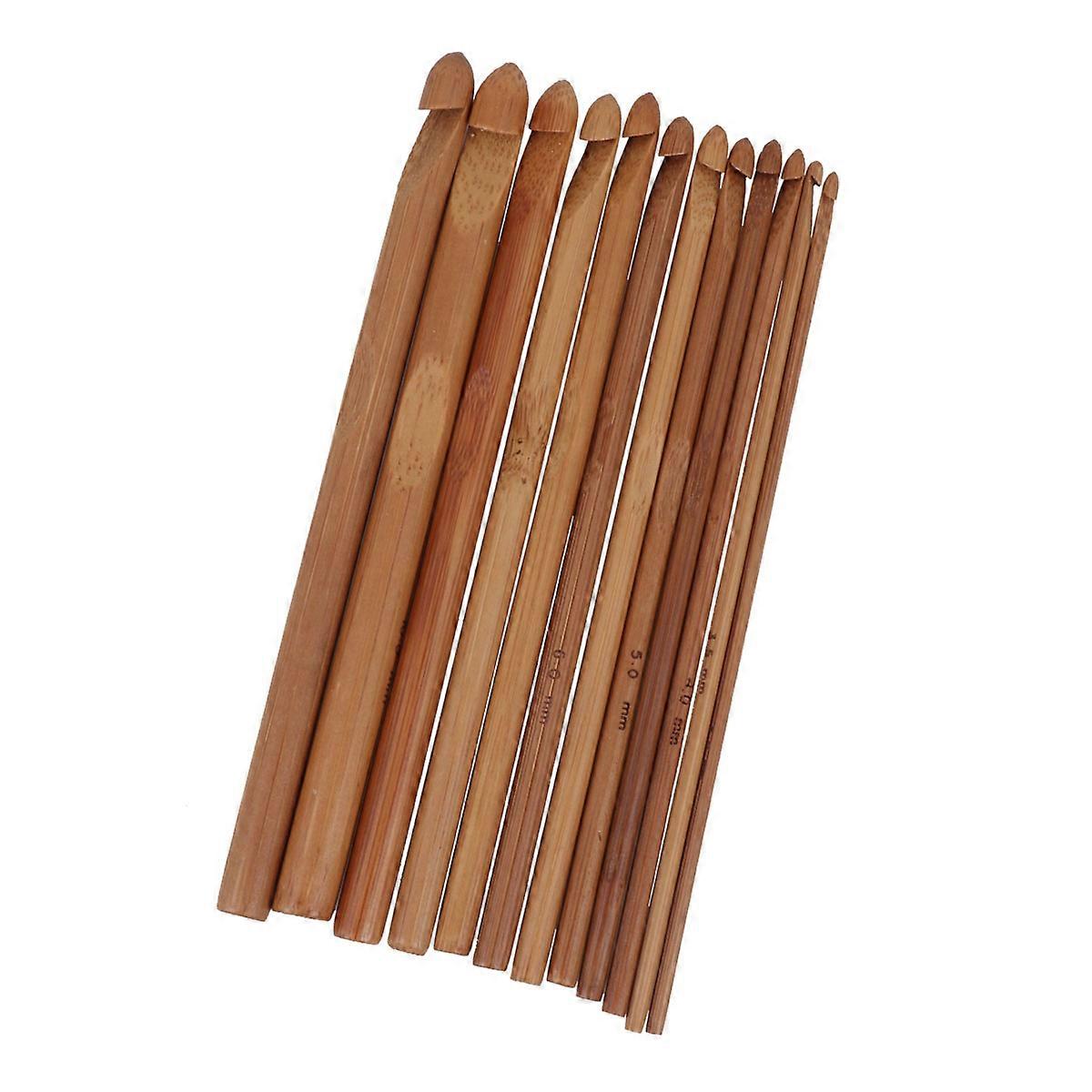 Bamboo Knitting Needle Set for Knitting Including 12Pcs Different Sizes