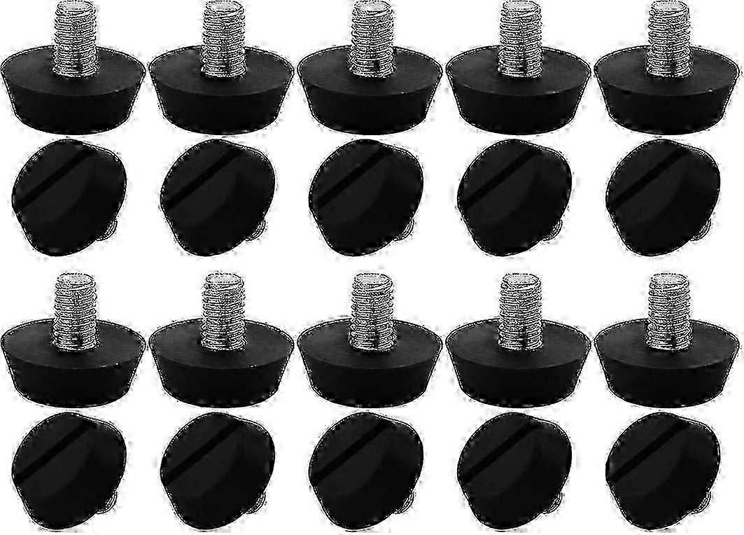 M6 X 10 X 20mm Furniture Glide Leveling Feet Adjustable Leveler Floor Protector For Chair Sofa Leg 20 Pack