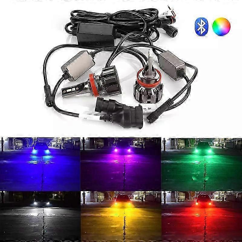H11 H4 H7 HB3 HB4 car LED bulbs Bluetooth controlled