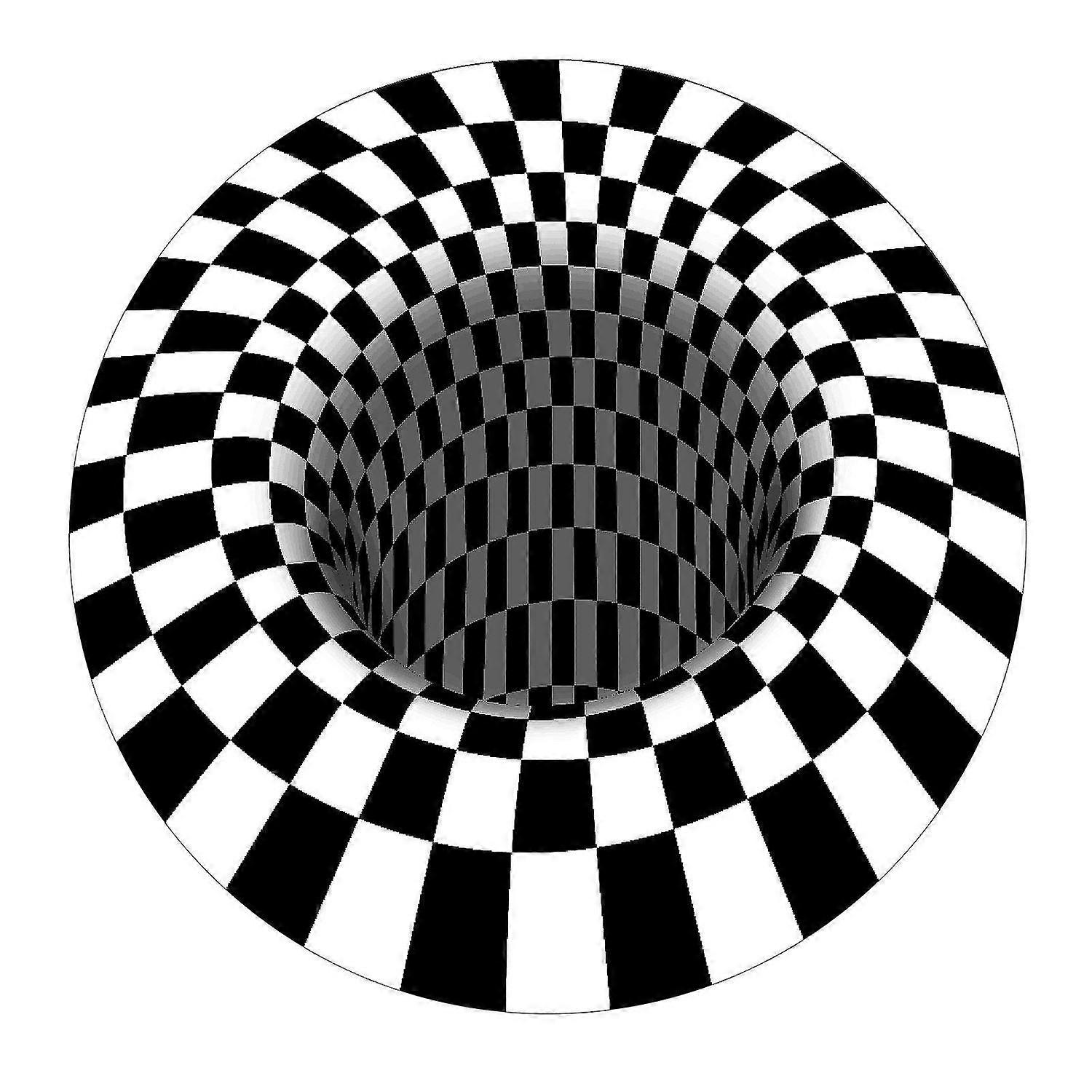 3D ruimte ronde tapijt geruite vortex