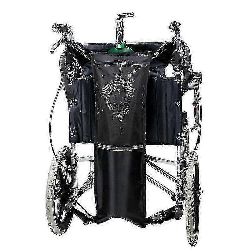 Sac de bouteille d’oxygène pour fauteuils roulants avec boucles, s’adapte à n’importe quel fauteuil roulant, noir (convient à la plupart des bouteilles d’oxygène