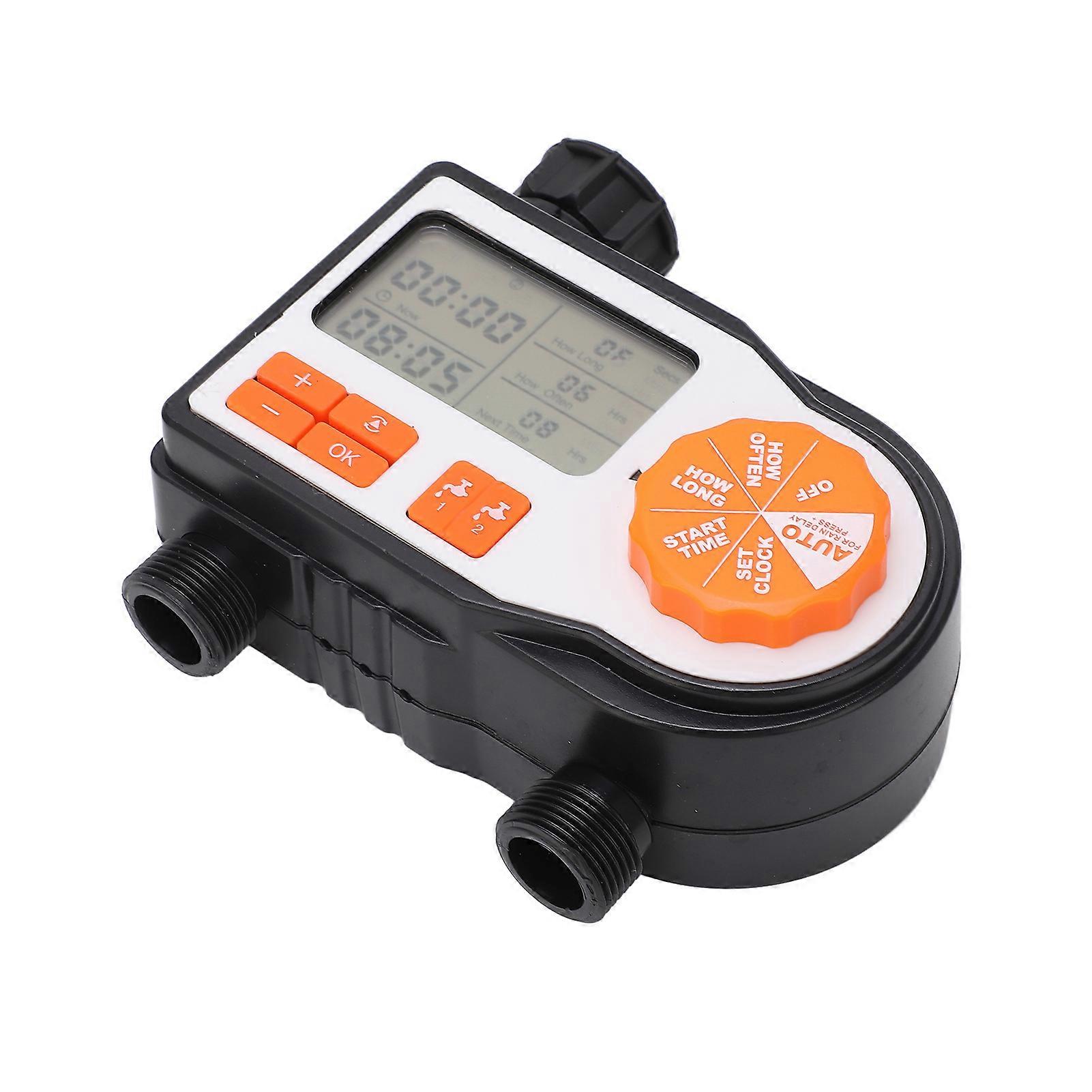 LCD Electronic Garden Watering Timer, 15x14cm, ABS, Automatic Irrigation