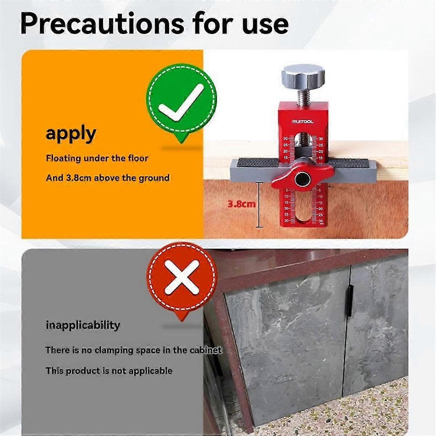 Cabinet Door Quick Leveling Device Positioning Installation Jig Door Panel Mounting Rebounding Dril