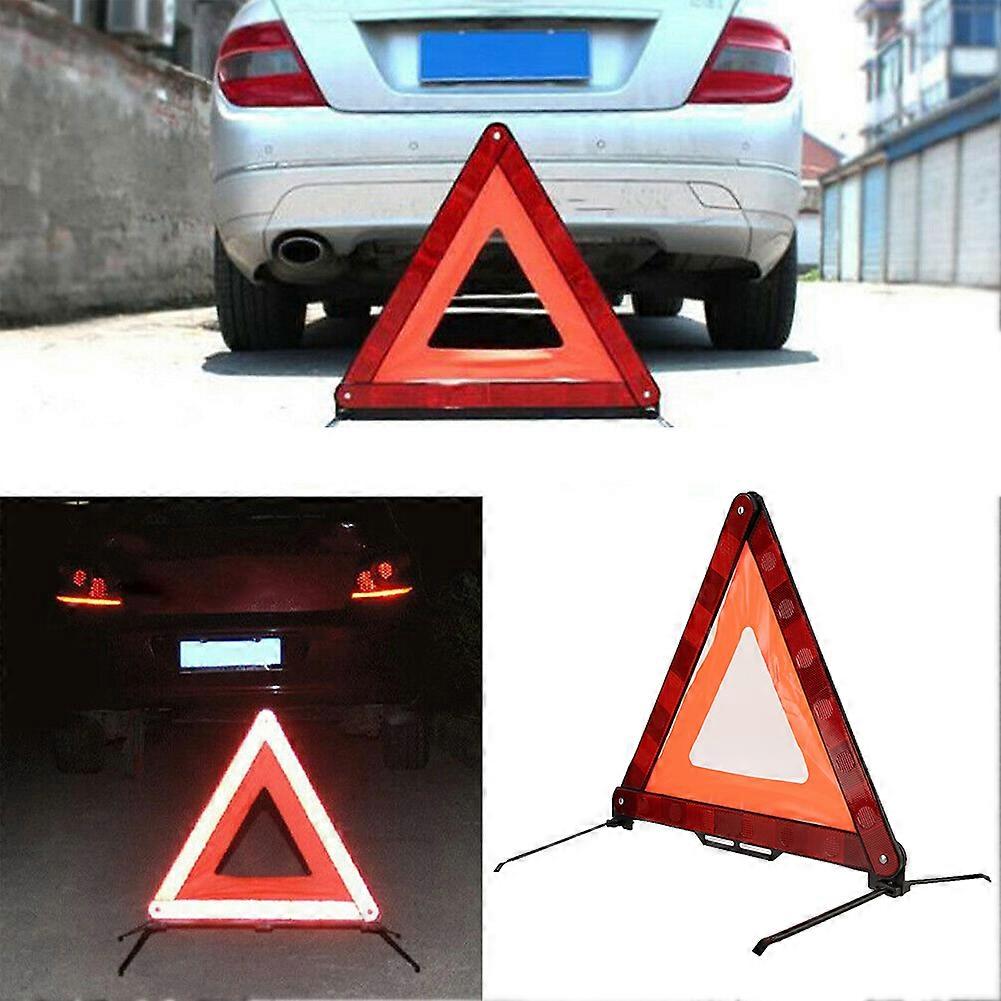 Triangular Foldable Car Emergency Warning Sign Reflective ABS