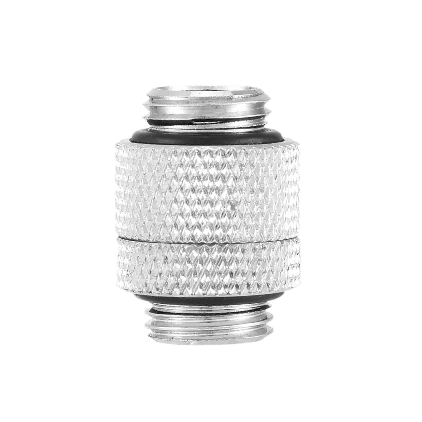 Brass G1/4 Thread 360 Degree Rotary Tube Adapter for Computer Water Cooling System Silver