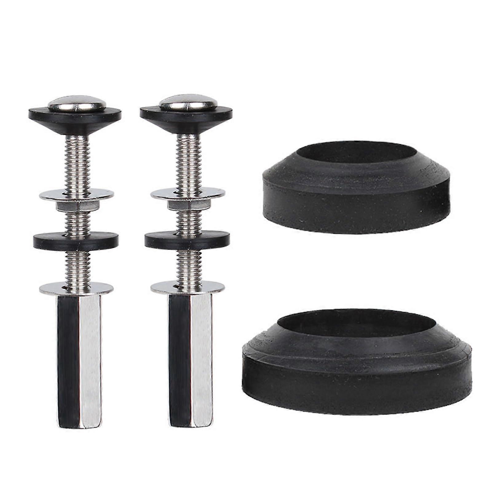 Leak Proof Toilet Tanks Fixing Set Long Nut And Rubber Gaskets Attachment For Home Maintenance Bowl Hardware Set Model 2