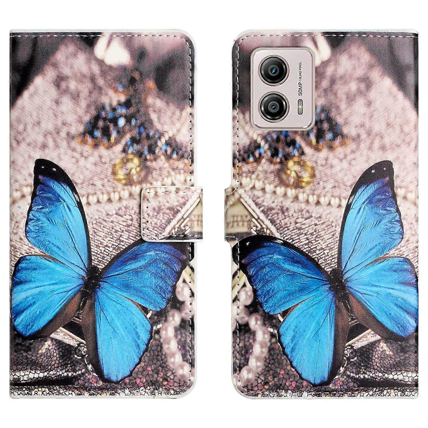 For Motorola Moto G53 5G/G23 4G/G13 4G Stand Phone Case PU Leather Pattern Printing Phone Wallet Cov