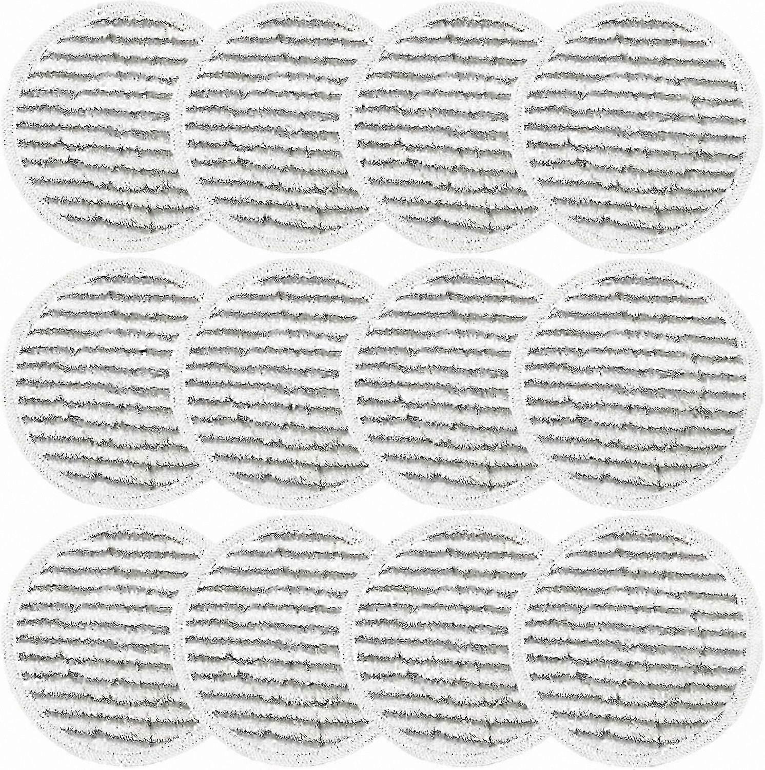 12-Pack Replacement Pads for Steam Mops, Compatible with Shark S7000 Series, S7001, S8201 Models, All-in-One Steam & Scrub Functionality