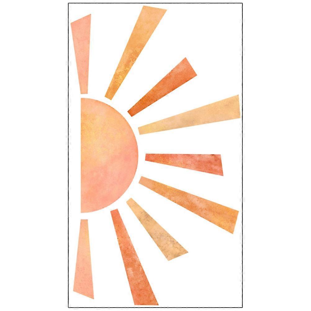 Bedroom Wall Stickers Sun Design Pvc Multi Diy for 4Pcs