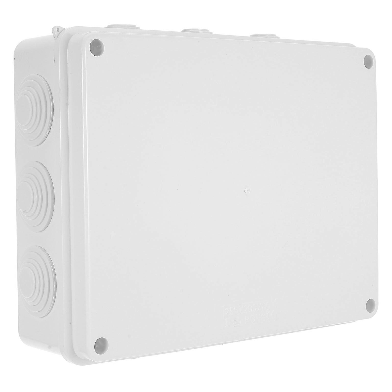 Junction Box Plastic Waterproof Box for Electronics Outside White