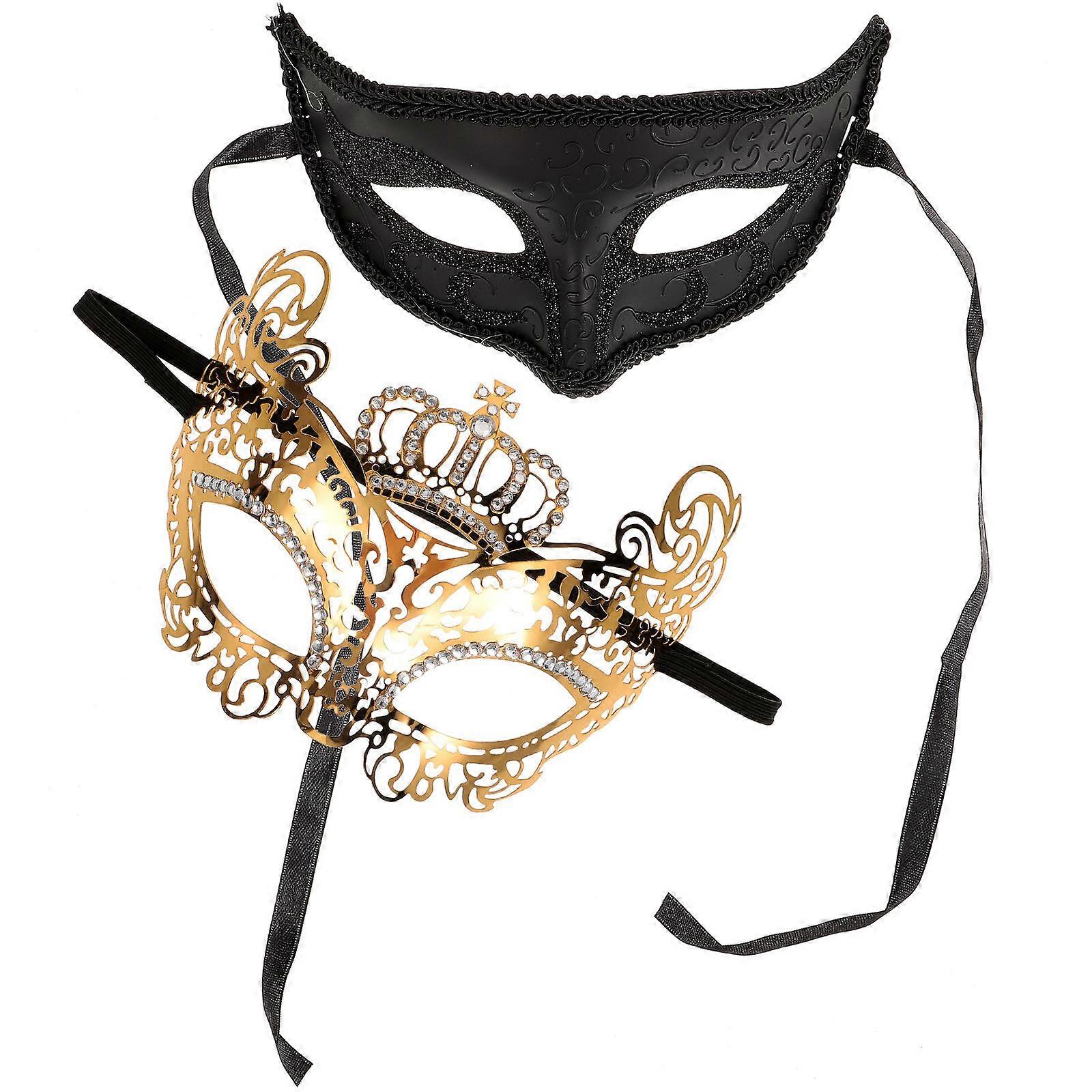 Metal Masquerade Mask for Party Decoration 6Pcs Ancient Style Mask Props
