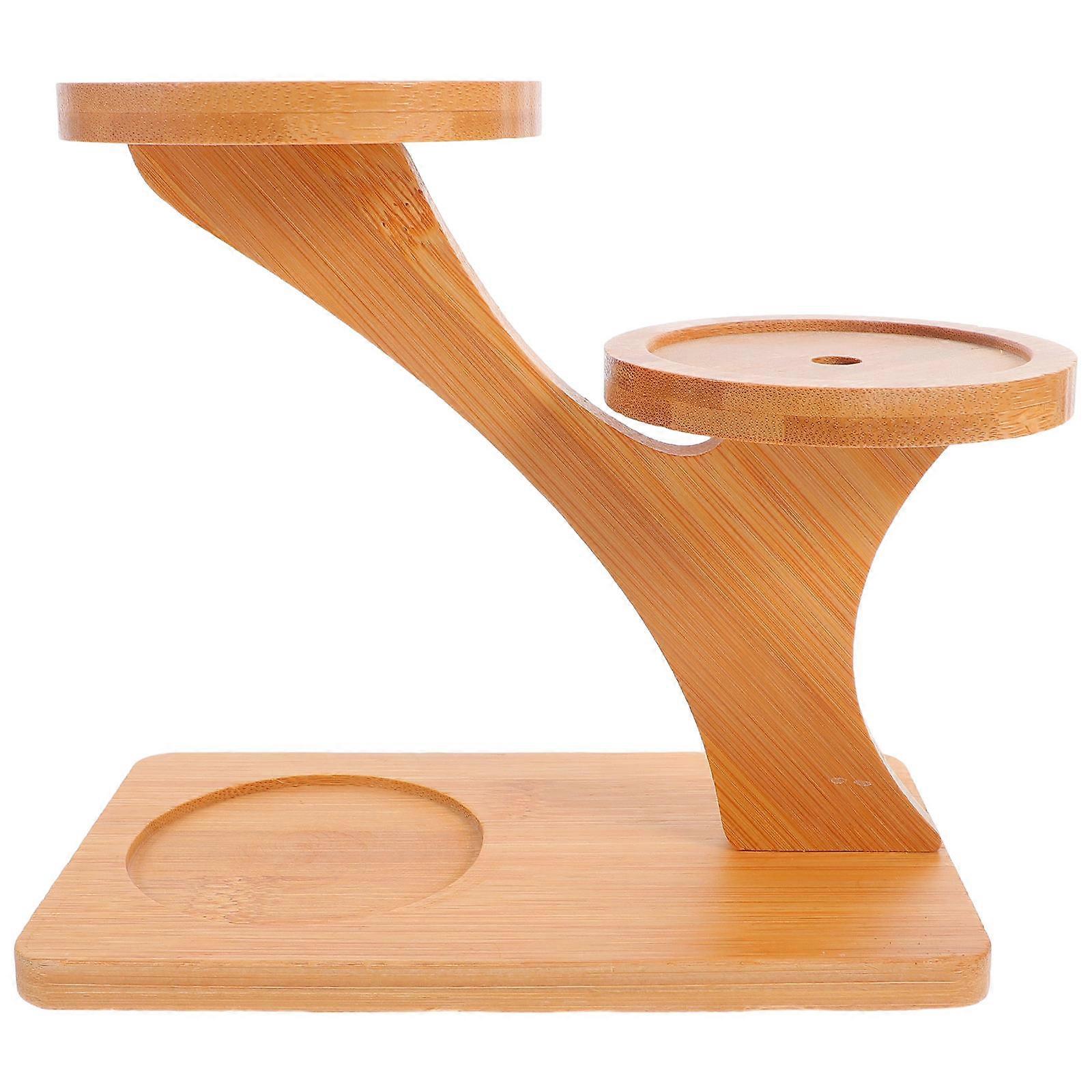 Plant Display Stand Bamboo Multi-Layer Desktop Flower Stand 2Pcs for Office