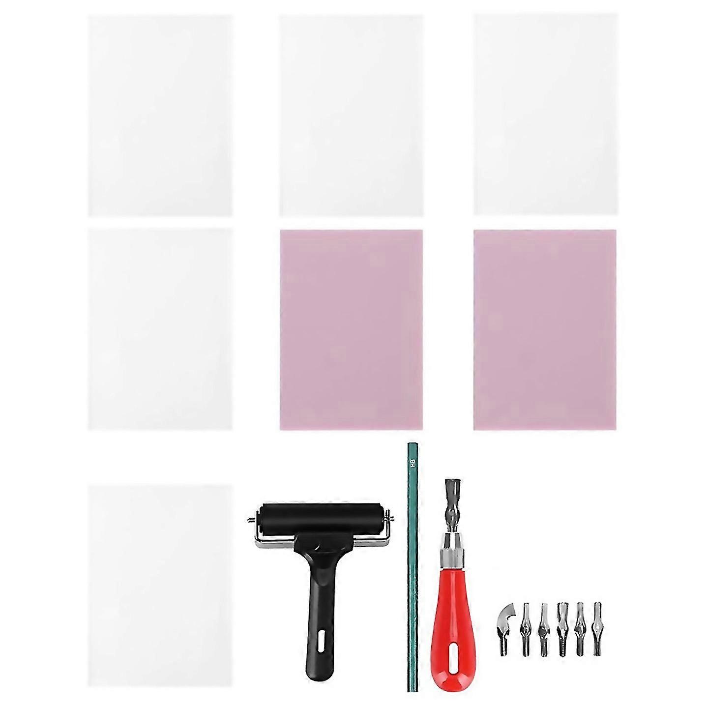 For Rubber Carving Kit Complete Stamp Block Making Set