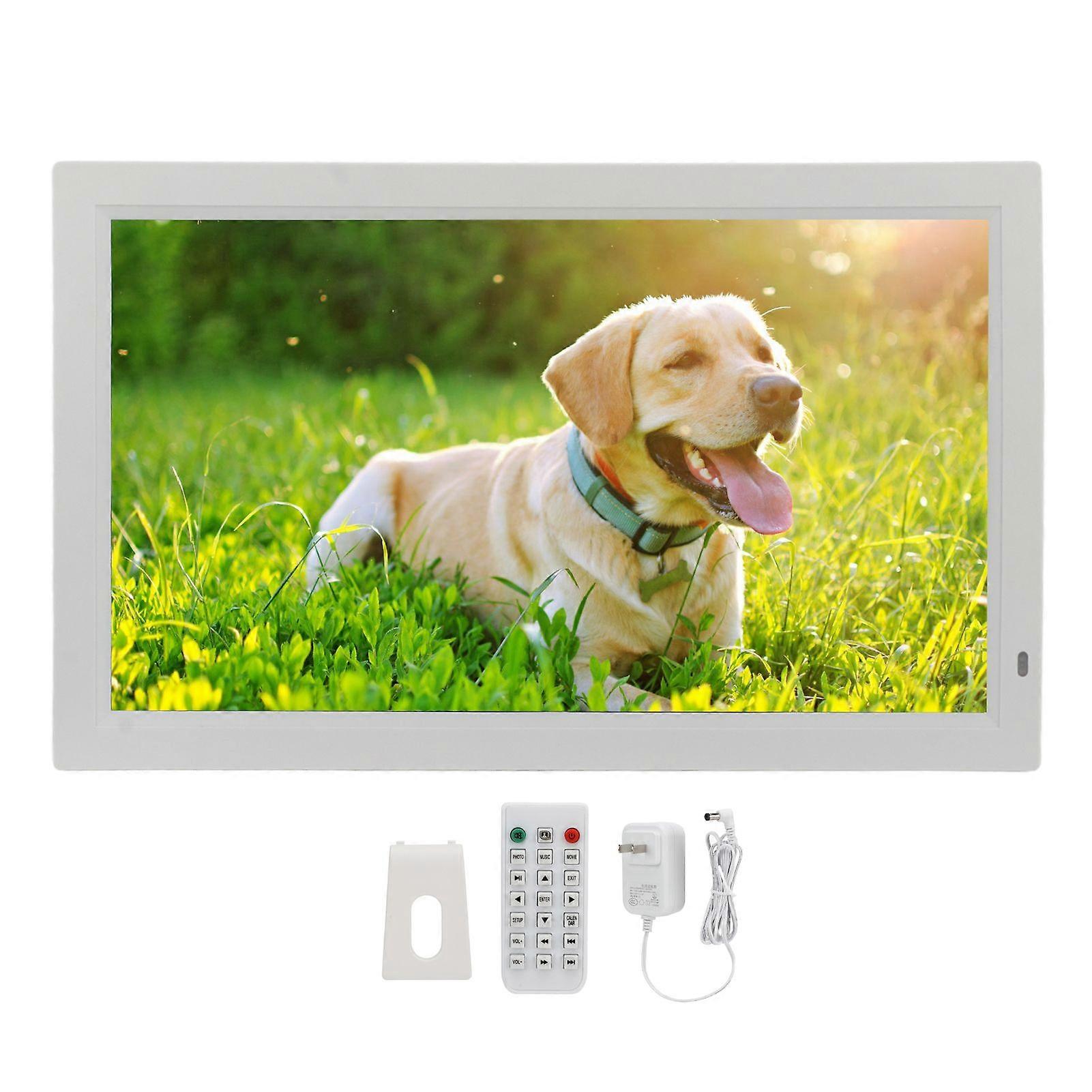22in Smart Digital Photo Frame HD 1080P Multifunction Support Video Picture Play Music Clock Calendar 100240V US Plug